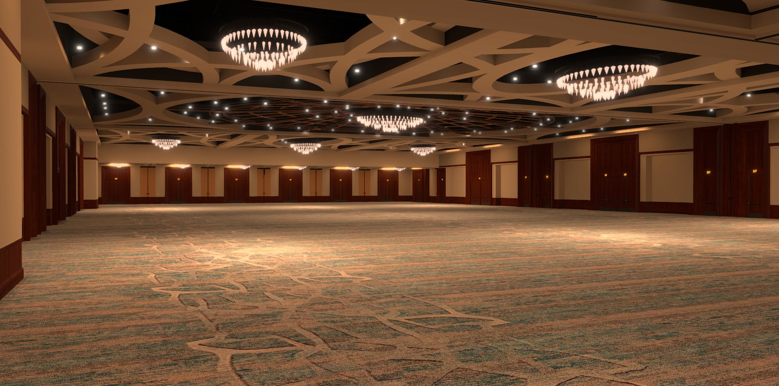 Marriott World Center — Crystal Ballroom — 3D venue model in EVT3D