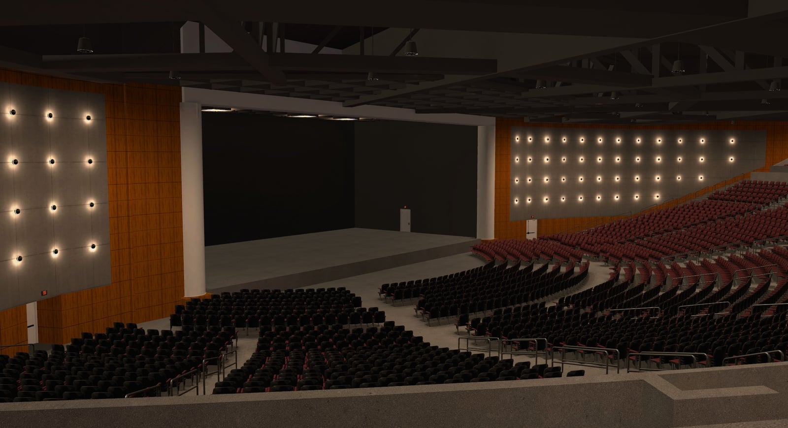 Bellco Theater — 3D venue model in EVT3D