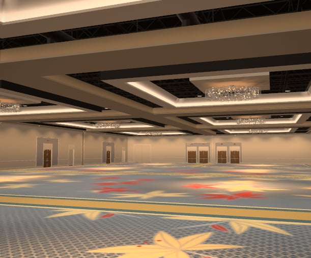 Omni Orlando Resort Champions Gate — Osceola Ballroom — modelo 3D del recinto en EVT3D